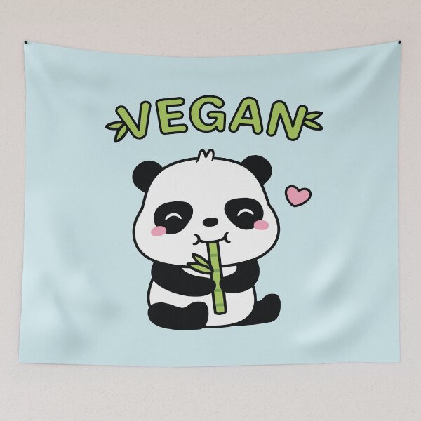 Item preview, Cute Little Panda Enjoys Being Vegan designed and sold by rustydoodle.