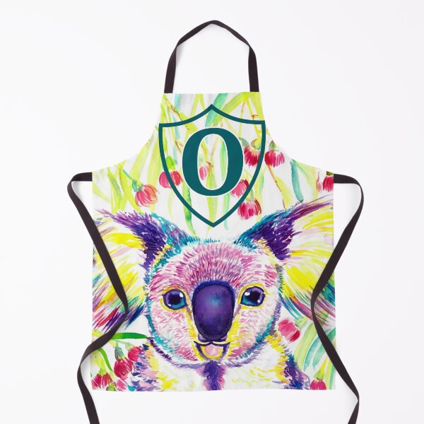Item preview, Letter O Personalized Rainbow koala in blooming eucalyptus tree designed and sold by orangerinka.