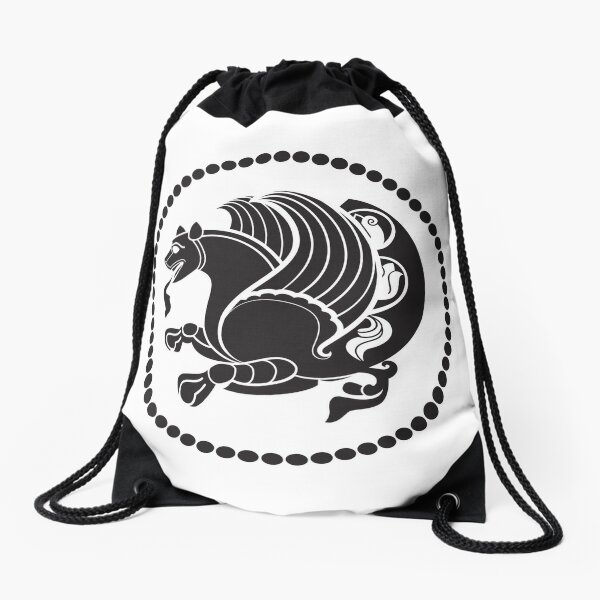 Simurgh as the royal emblem of the Sassanian Empire Drawstring Bag