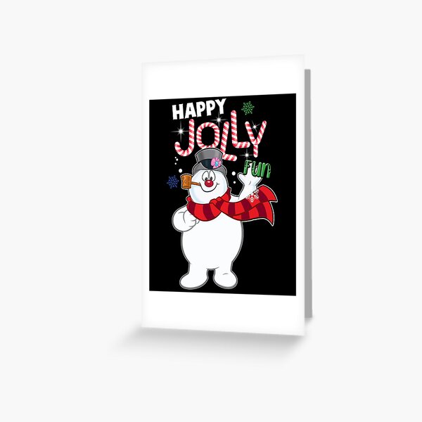 Happy Jolly Fun Frosty the Snowman Tv Show Greeting Card