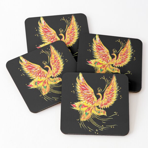 Русская народная сказка &quot;Жар-птица&quot; (&quot;Иван - царевич и серый волк&quot;) (Russian folktale &quot;The Firebird&quot;) Coasters (Set of 4)