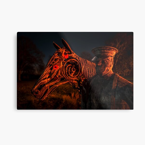 Warhorse Memorial Sculpture Metal Print