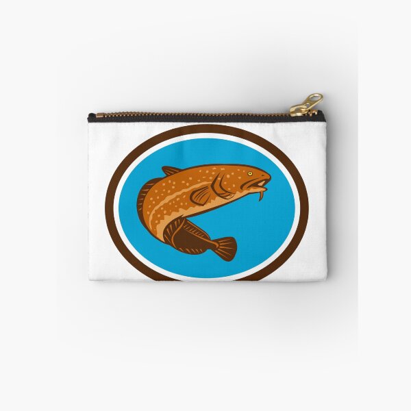 Item preview, Burbot Fish Oval Retro designed and sold by patrimonio.