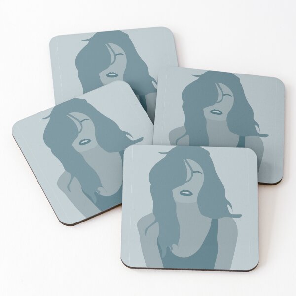 Item preview, Jenny - Girl with flowing hair in blue tones designed and sold by LeaDavidArt.