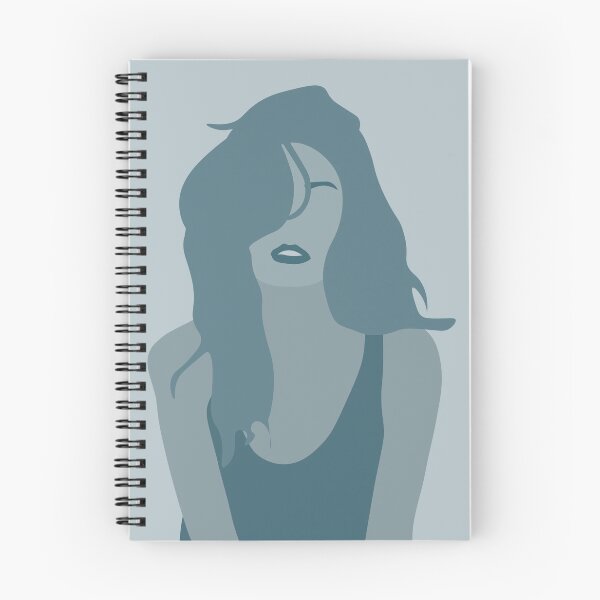 Item preview, Jenny - Girl with flowing hair in blue tones designed and sold by LeaDavidArt.
