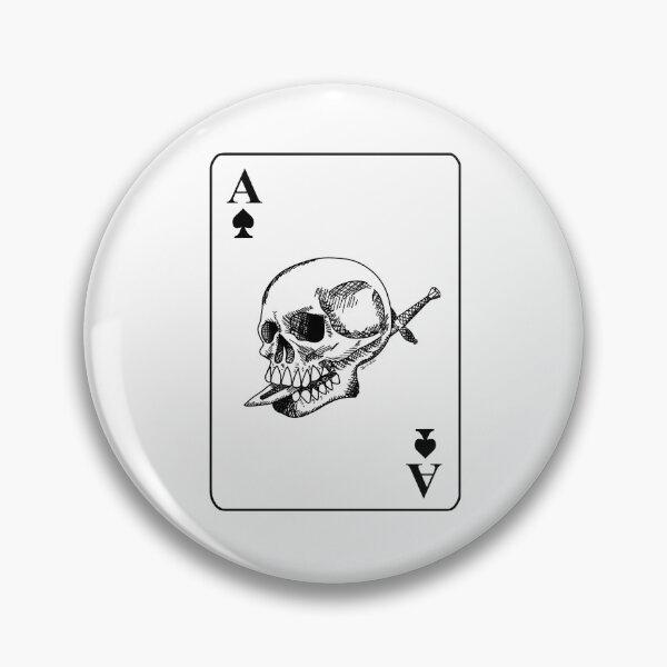 Item preview, Skull Ace of Spades designed and sold by ClownGoddess.