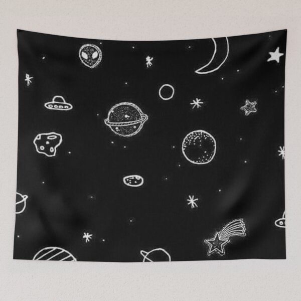 Aperçu de l'œuvre doodle de l'espace créée et vendue par Lovelife360.