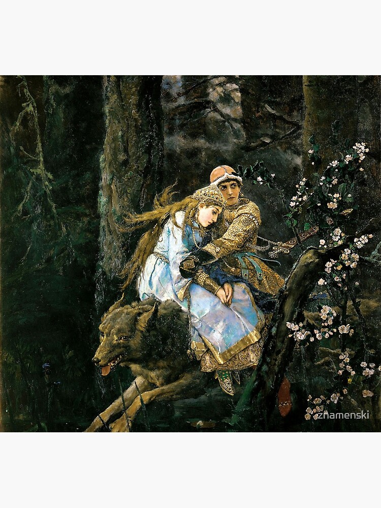 Ivan tsarevich riding the grey wolf by znamenski