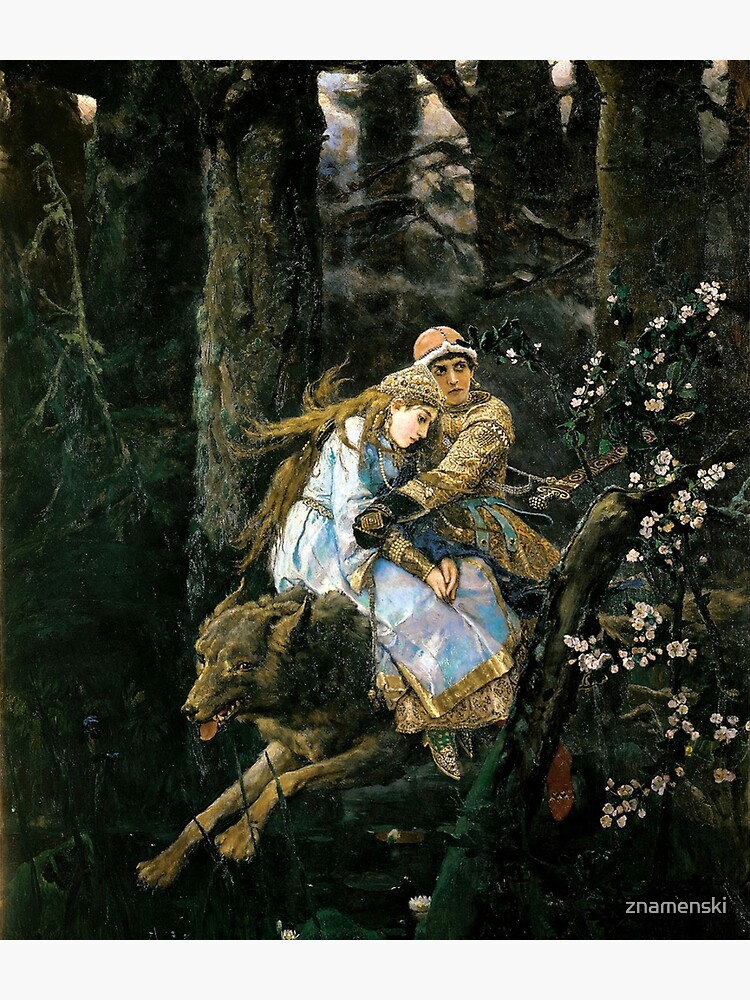 Ivan tsarevich riding the grey wolf by znamenski