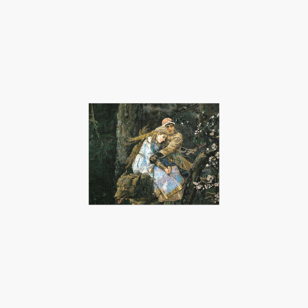 Ivan tsarevich riding the grey wolf Jigsaw Puzzle