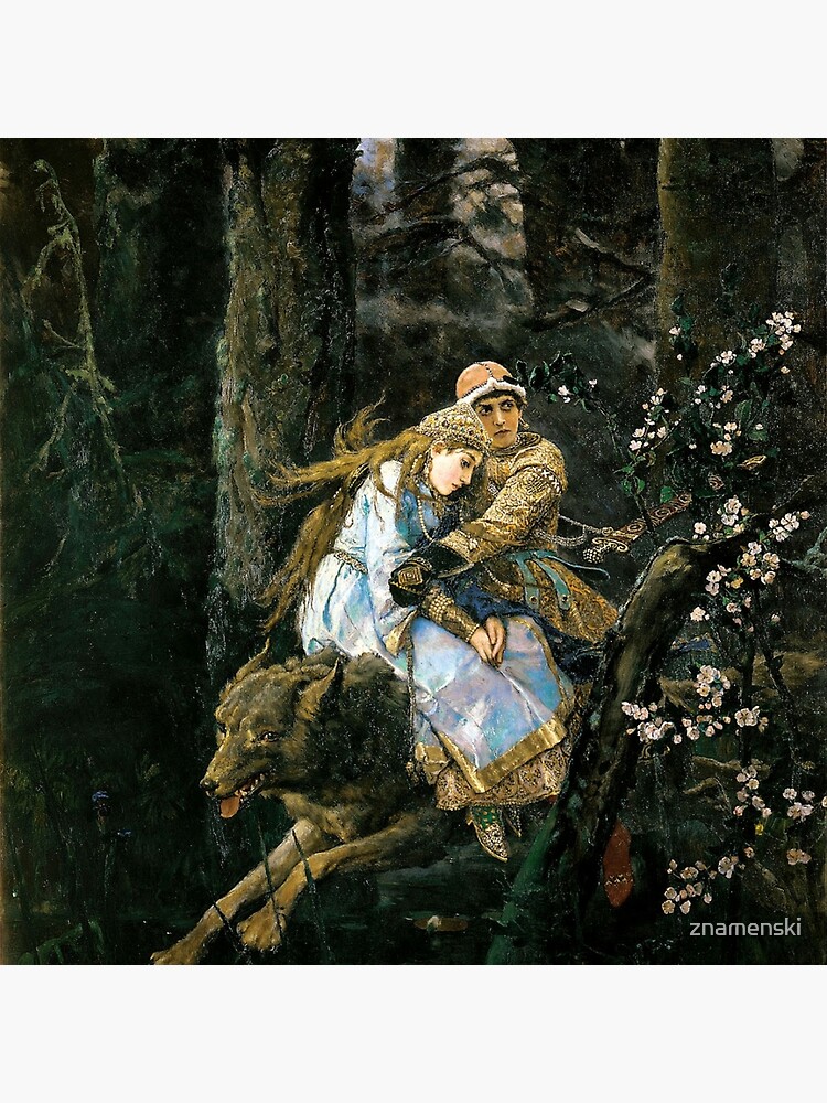 Ivan tsarevich riding the grey wolf by znamenski