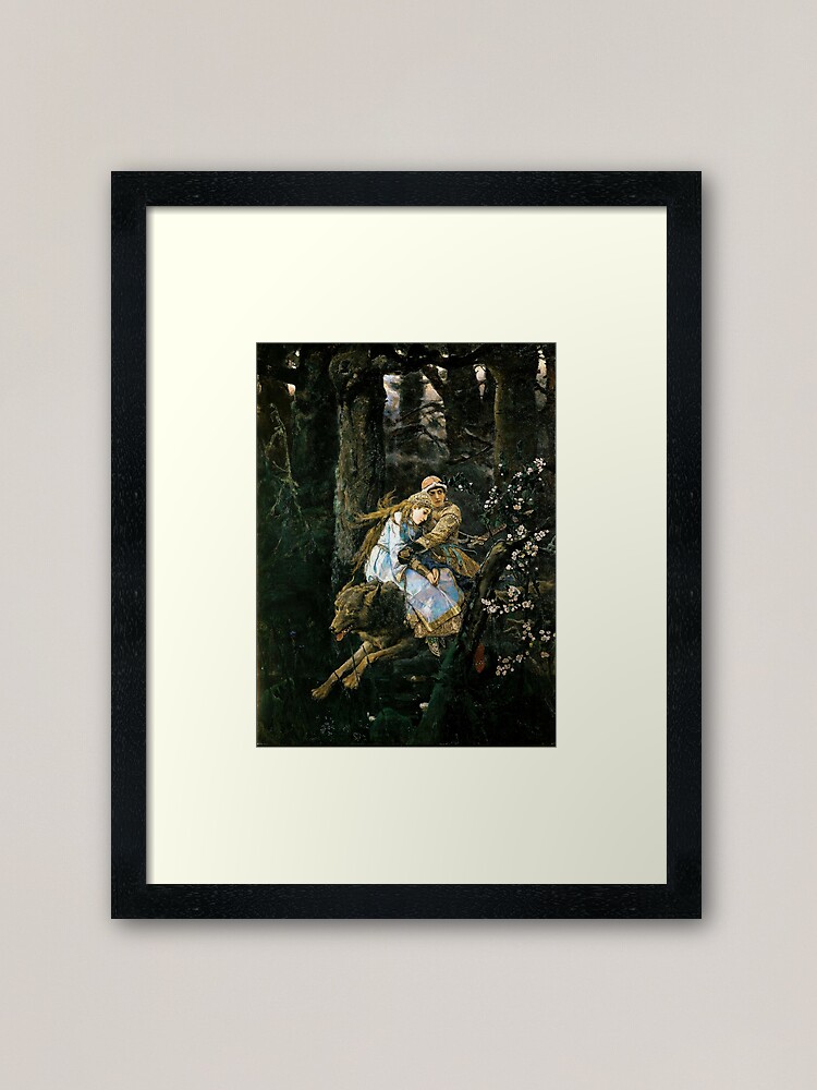 Alternate view of Ivan tsarevich riding the grey wolf Framed Art Print
