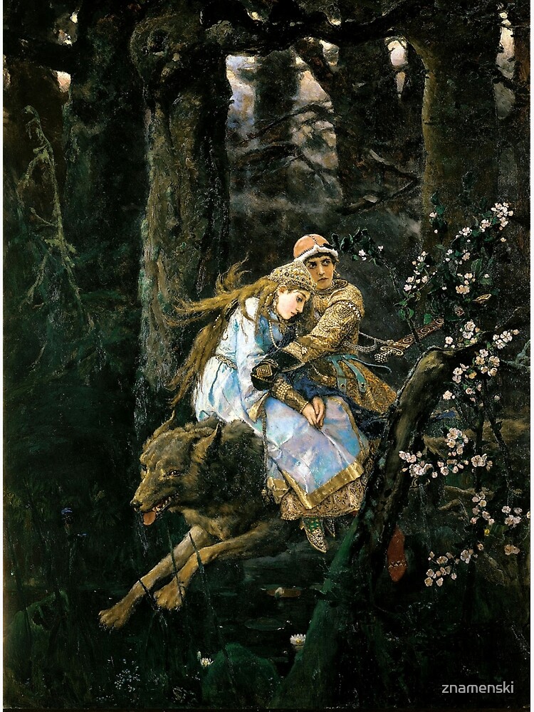 Ivan tsarevich riding the grey wolf by znamenski