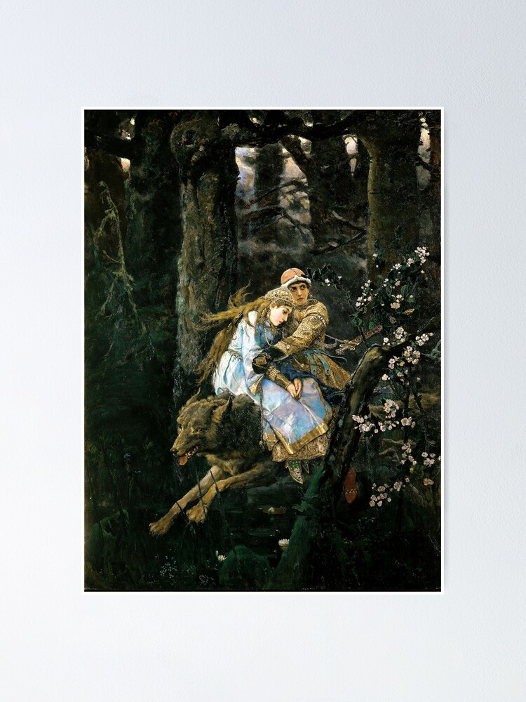 Alternate view of Ivan tsarevich riding the grey wolf Poster