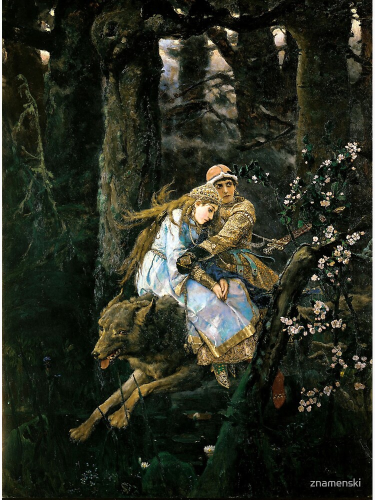 Ivan tsarevich riding the grey wolf by znamenski