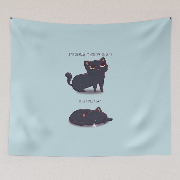 Item preview, Lazy sleepy kitten (icy blue) designed and sold by Think-Kitten.