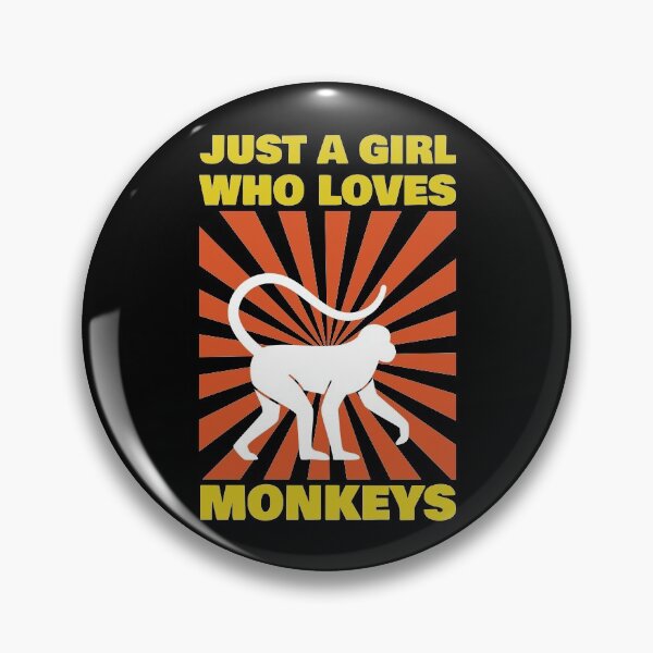 Item preview, Just A Girl Who Loves Monkeys Funny Monkey Lovers Gift designed and sold by saadtraibiz.