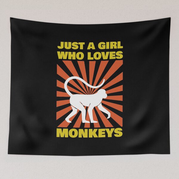 Item preview, Just A Girl Who Loves Monkeys Funny Monkey Lovers Gift designed and sold by saadtraibiz.