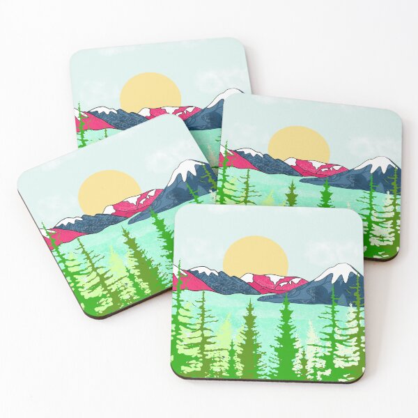 Item preview, Pink and Blue Mountain Spring designed and sold by Catherine  Milchard.