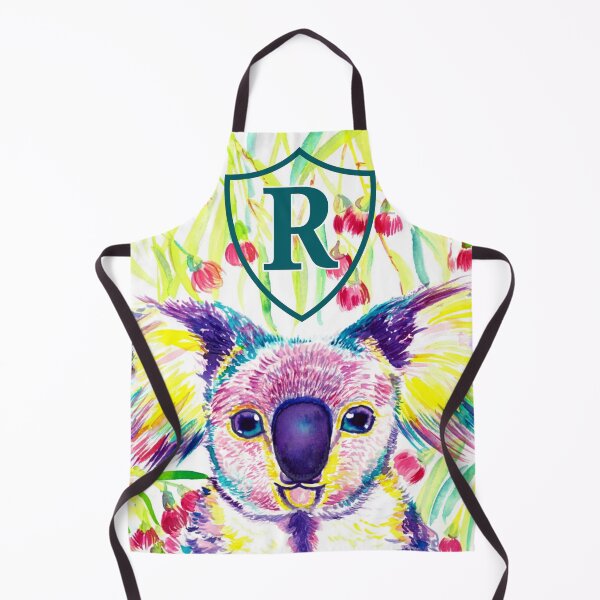 Item preview, Letter R Personalized Rainbow koala in blooming eucalyptus tree designed and sold by orangerinka.