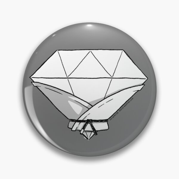 Item preview, Pin-Sprites - Diamond in a Gi - Black and White/ No-Face designed and sold by BadPine.
