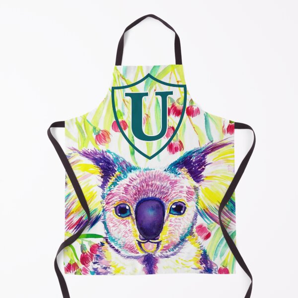 Item preview, Letter U Personalized Rainbow koala in blooming eucalyptus tree designed and sold by orangerinka.