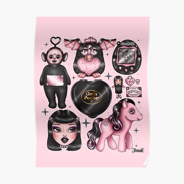 Vintage Goth Toys Poster
