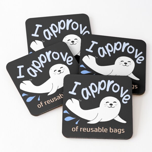 Item preview, Reusable bags - Seal of Approval designed and sold by nutmegfairy.