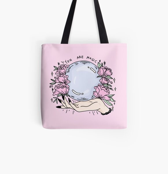 La Lune Black Canvas Tote Occult Art Goth Tote Bag Moon Tarot Card Black Tote Back Punk Tote