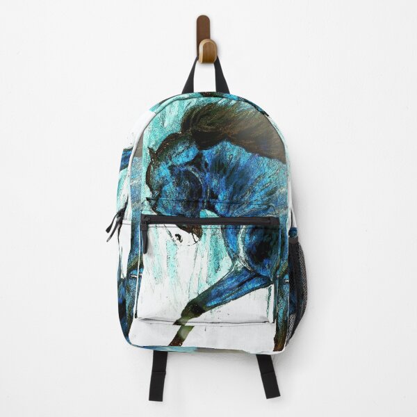Item preview, Blue horse portrait painting designed and sold by horseaddicted.