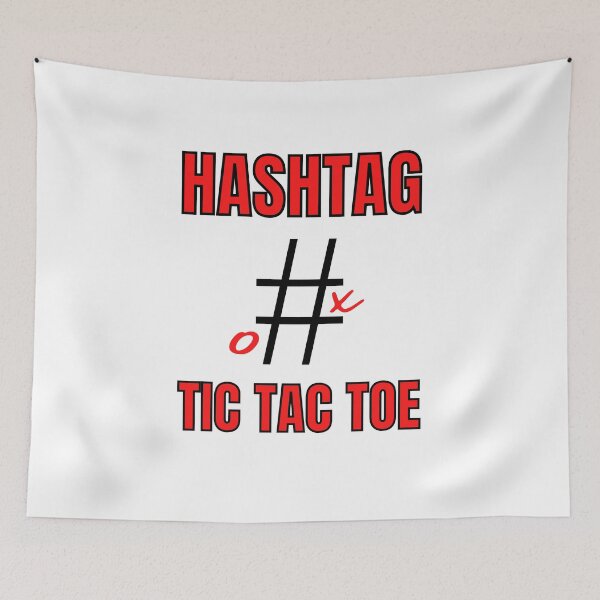Item preview, Hashtag tic-tac-toe designed and sold by NineteenthHole.