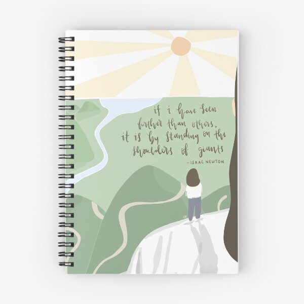 Item preview, Thank You Gift (female): “If I have seen further than others, it is by standing on the shoulders of giants” - Isaac Newton Thank You Quote designed and sold by PleatedCircles.