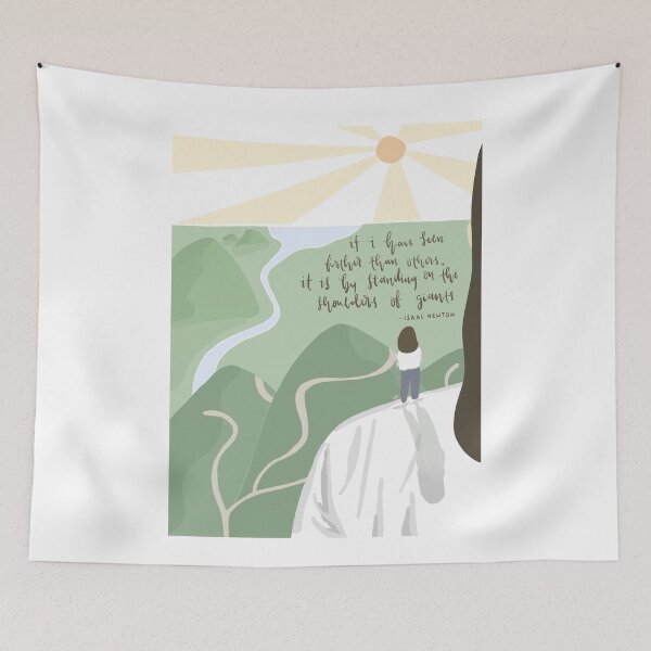 Item preview, Thank You Gift (female): “If I have seen further than others, it is by standing on the shoulders of giants” - Isaac Newton Thank You Quote designed and sold by PleatedCircles.
