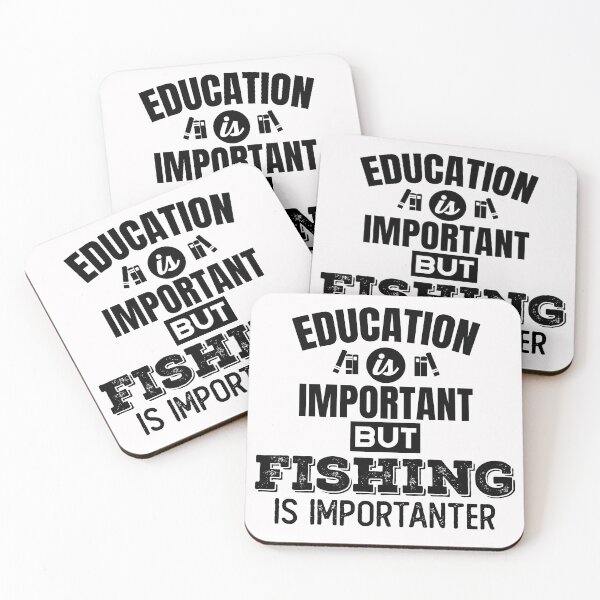 Item preview, education is important but fishing is importanter designed and sold by Bella's Merch.