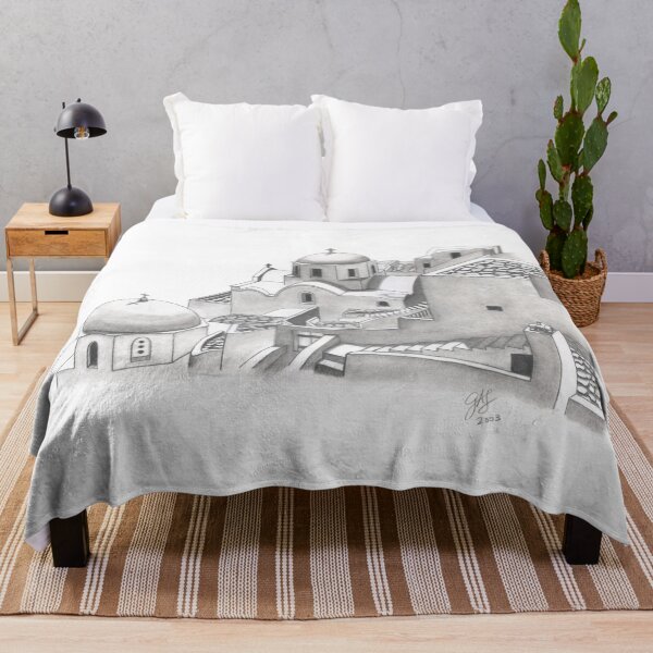 Item preview, Santorini Pencil Drawing designed and sold by Yiorgos Designs.