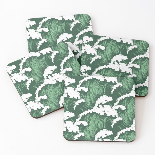 Item preview, Green Ocean Waves Illustration designed and sold by Kleon Seo.