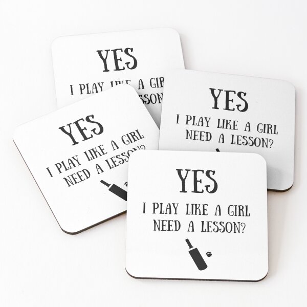 Item preview, Cricket: Yes, I play like a girl. Need a lesson? designed and sold by TheGreenGoat.