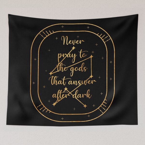 Item preview, Never Pray To The Gods That Answer After Dark - Addie Larue Quote - VE Schwab designed and sold by BooksAndFlowers.