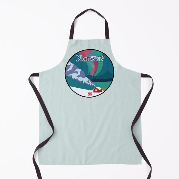 Item preview, Norway Aurora Borealis (Northern Lights) Badge designed and sold by LouiseFranksArt.