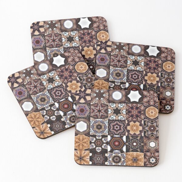 Item preview, Fractals patchwork in earthy tones designed and sold by Digibee.