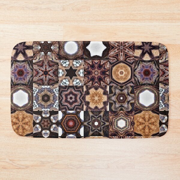Item preview, Fractals patchwork in earthy tones designed and sold by Digibee.