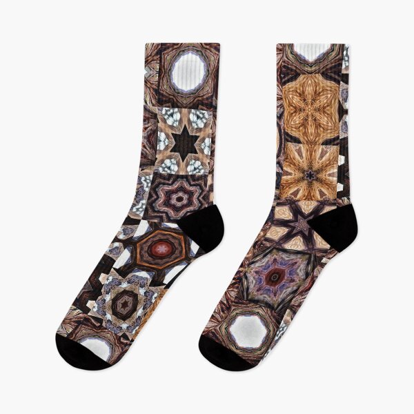 Item preview, Fractals patchwork in earthy tones designed and sold by Digibee.