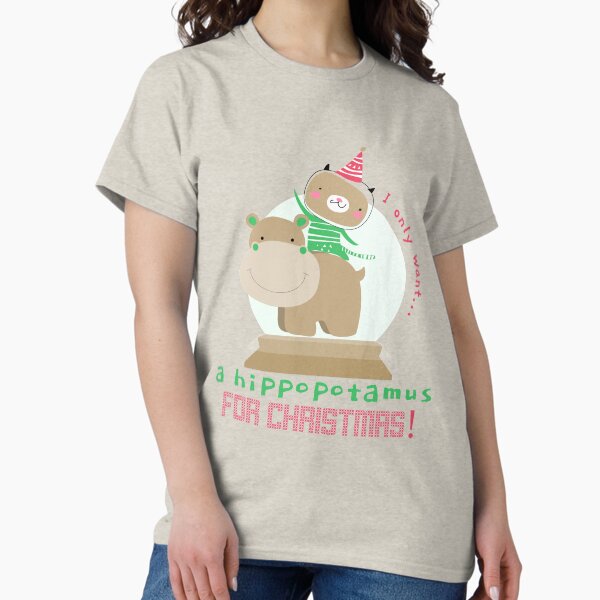 Aperçu de l'œuvre Je veux un hippopotame pour Noël ! Je veux un hippopotame ! créée et vendue par AmongOtherThngs.