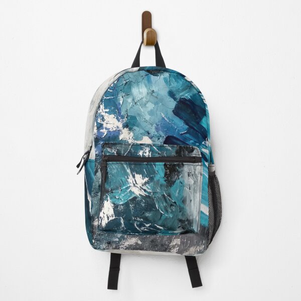 Item preview, Blue and Silver abstract wave designed and sold by LenaBond.