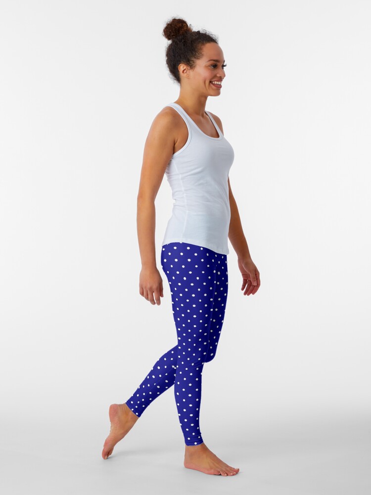 Extra Small White on Royal Blue Polka Dots Leggings for Sale by  SpotsDotsPrints