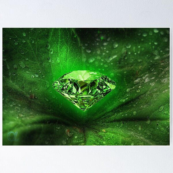 Emerald Gemstone Frequency Poster