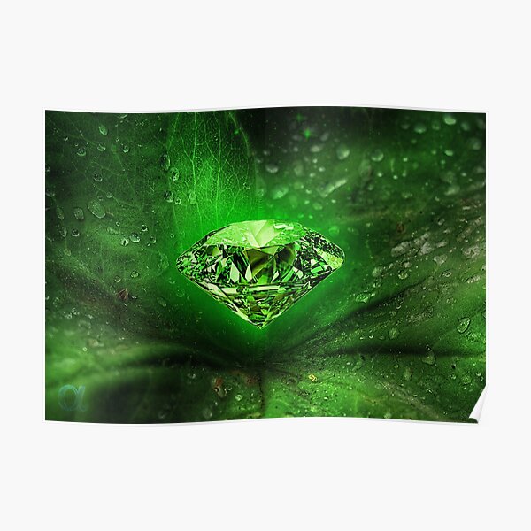 Emerald Gemstone Frequency Poster