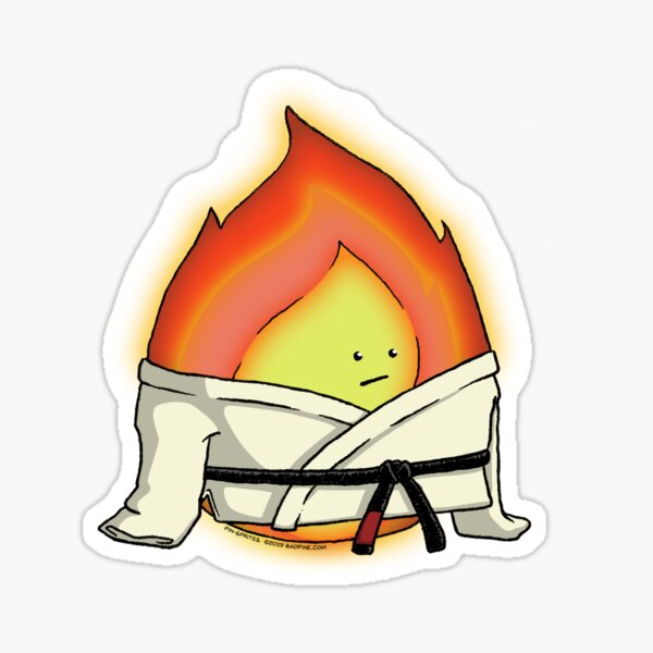 Pin-Sprites - Fire in a Gi - Color/Face Sticker