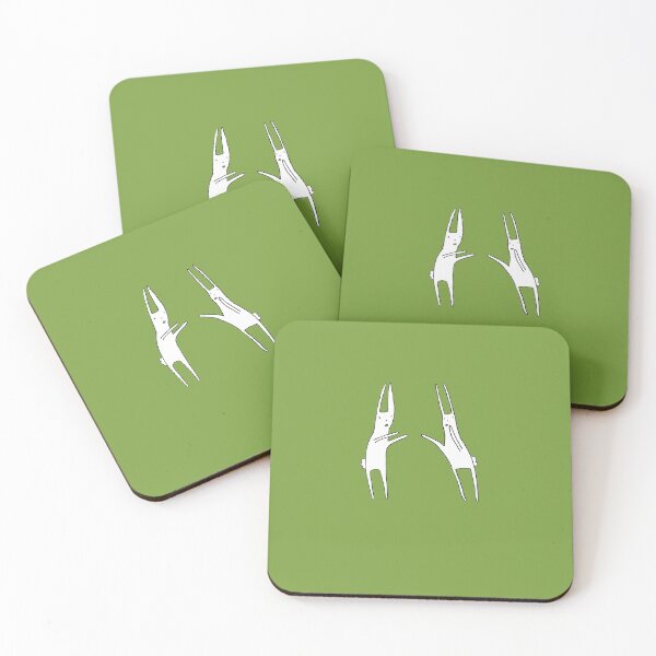 Item preview, boxing hares designed and sold by Cat Bruce.