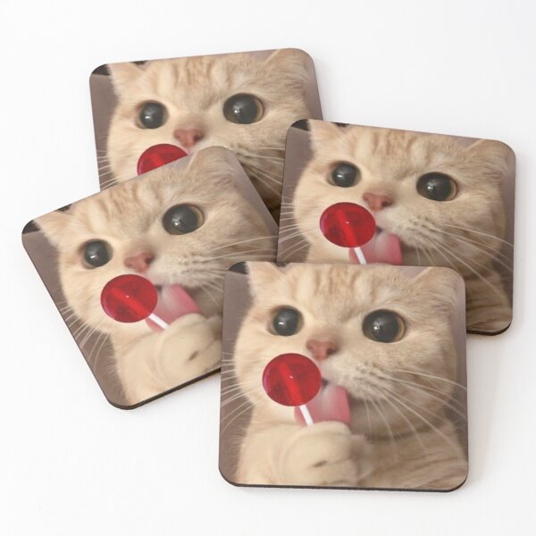Item preview, Cat licking a lollipop designed and sold by softlycarol.